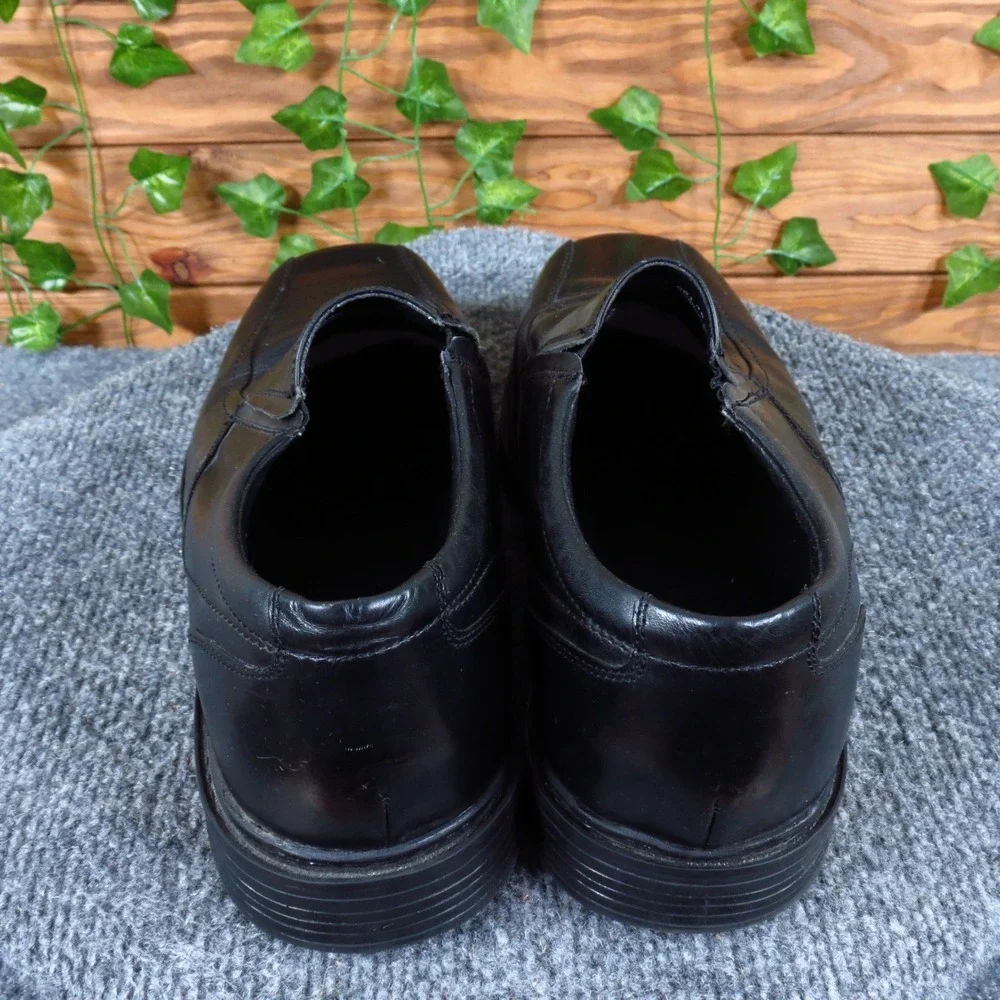 Nunn Bush 81404 Mens Slip On Dress Loafers Size 10 Business Casual Black Leather
